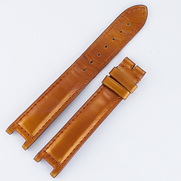 Cartier Pasha used copper leather strap (16x14) for tang buckle image 1