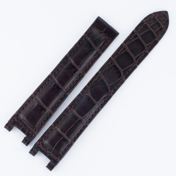 Cartier Pasha dark brown Alligator strap (18x16) for deployant buckle image 1