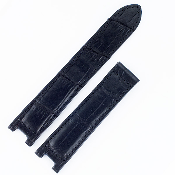 navy blue alligator strap for Cartier Pasha (18x16) for deployant buckle image 1