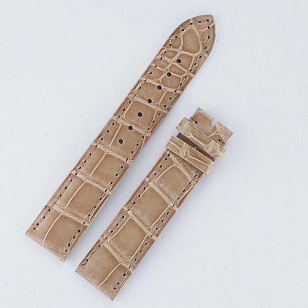 Cartier Tank Solo Beige Alligator Strap (17.75x16) for Tang Buckle. image 1