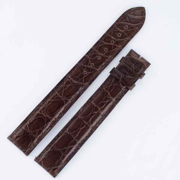 Cartier Shiny Brown Alligator Strap (20x18) Extra Long for Tang Buckle image 1
