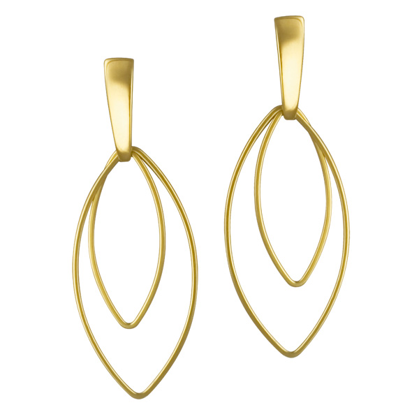 Elegant earrings in 18k gold image 1