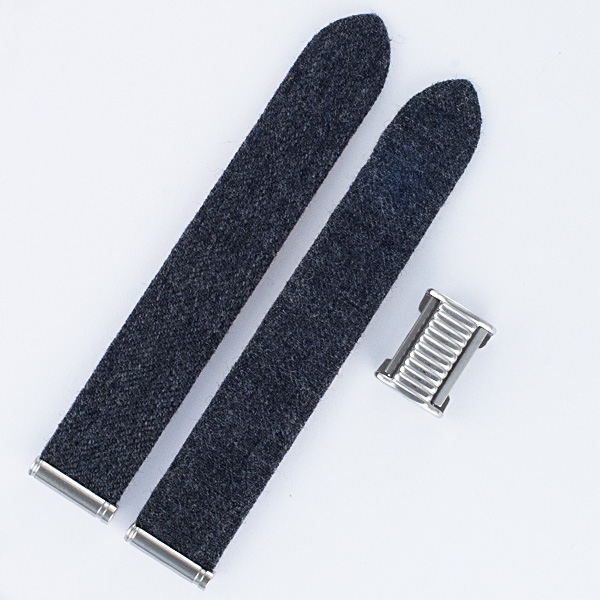 Boucheron Solis grey fabric strap 15mm by lug end 3.5" in length image 1