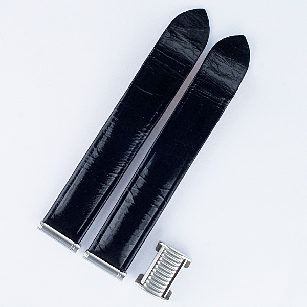 Boucheron Reflet black calfskin strap 15mm 3.5" length image 1