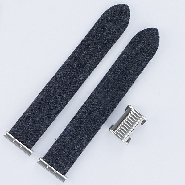 Boucheron Solis grey fabric strap 17mm by lug end 3.5" length image 1