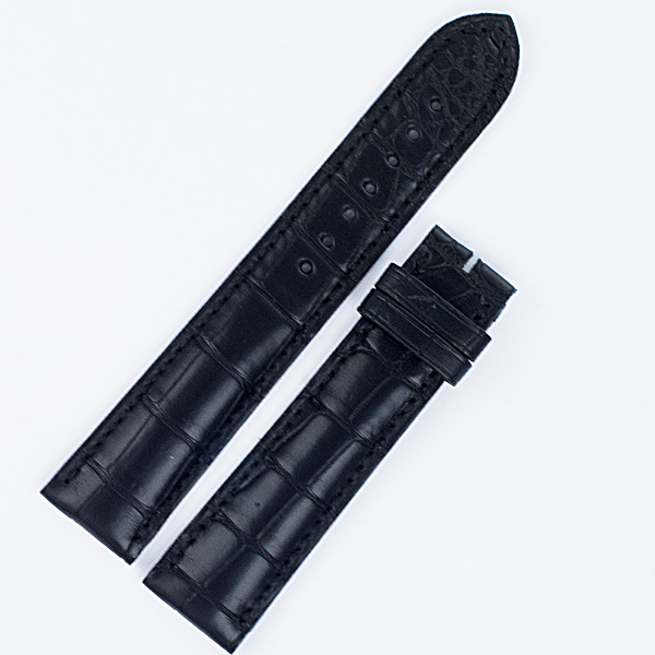 Patek Philippe Black alligator strap 20mm x 18mm long end 4.5" & short 3 1/8" image 1