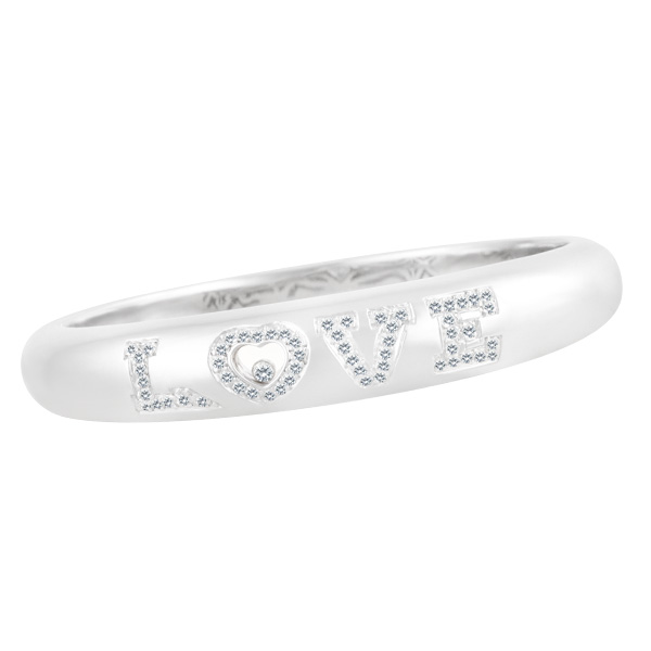 "Love" bangle in 18k white gold. 1.00 carats in diamonds image 1