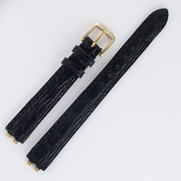 Omega black alligator strap with buckle (12x12) image 1