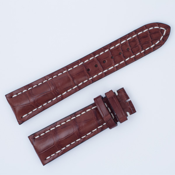 Breitling  Brown Crocodile Strap With White Stiching (24x20) image 1