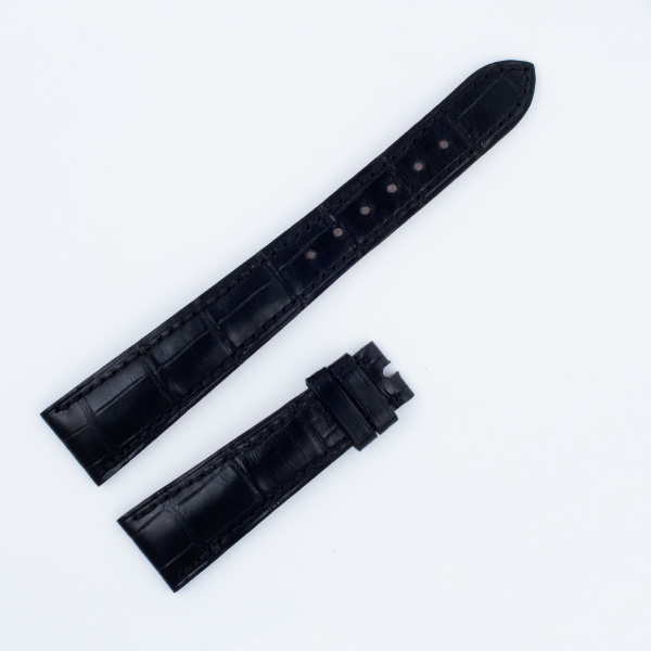 Patek Philippe black leather strap slightly used (24x18) image 1