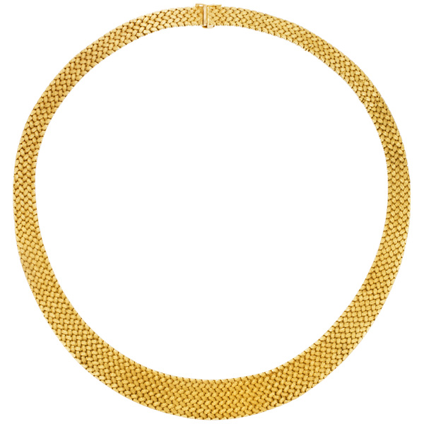 18k braided necklace image 1