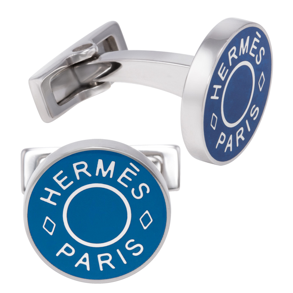 Hermes cufflinks in stainless steel image 1