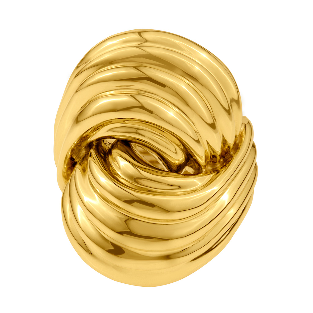 Swirling 18k yellow gold ring. Size 6.5 image 1
