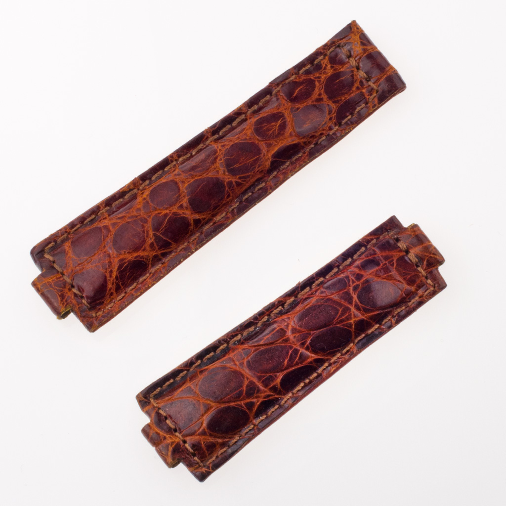 Rolex shinny brown crocodile strap (8.6 x 8.6) image 1