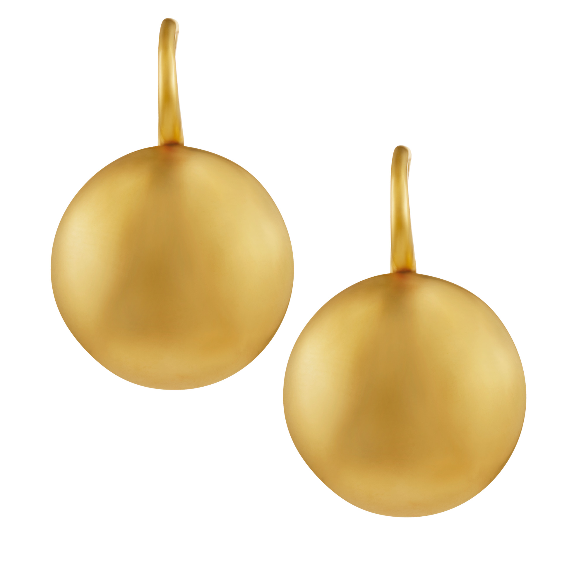Stylish and simple 18k button Italian earrings image 1