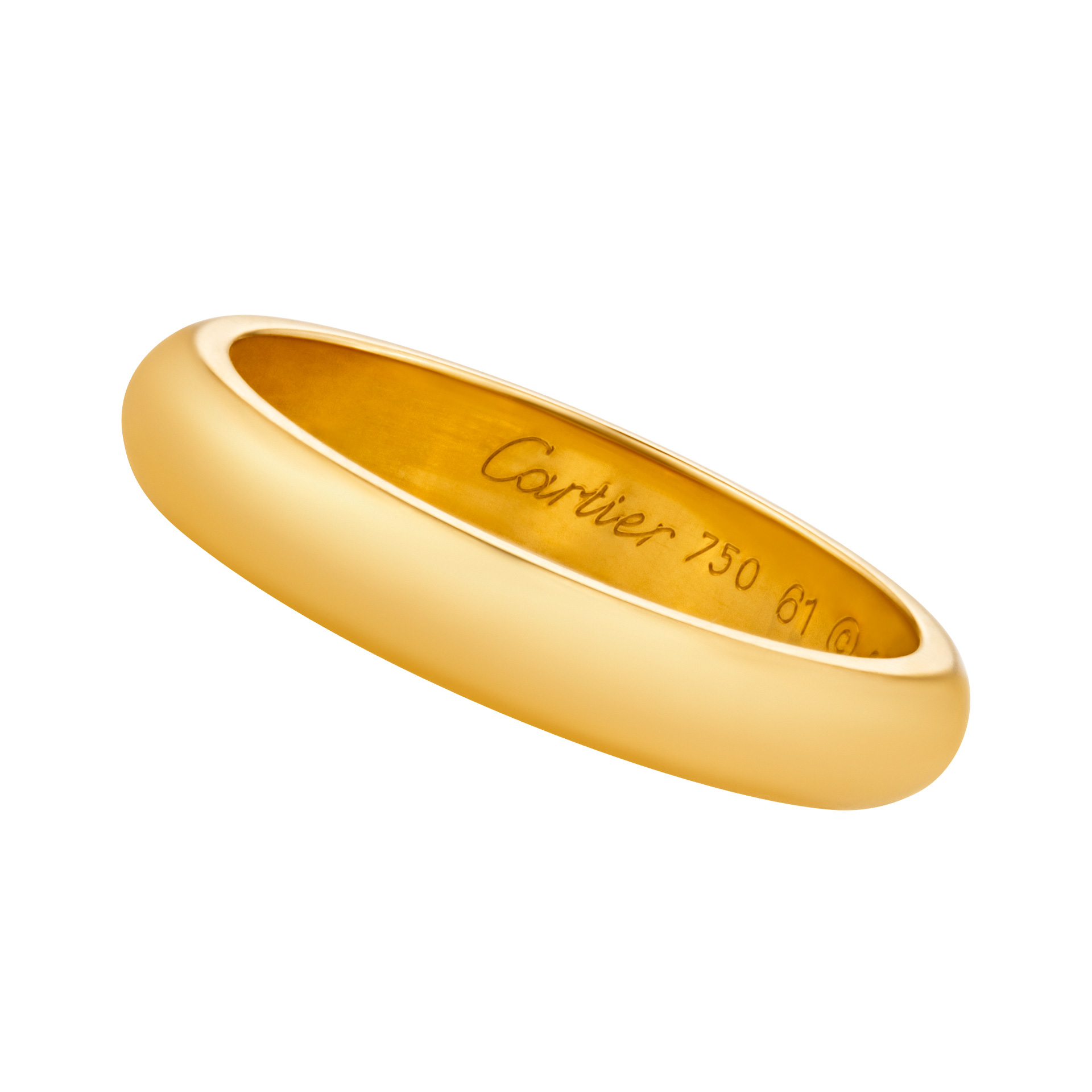 Mens Cartier band in 18k yellow gold image 1