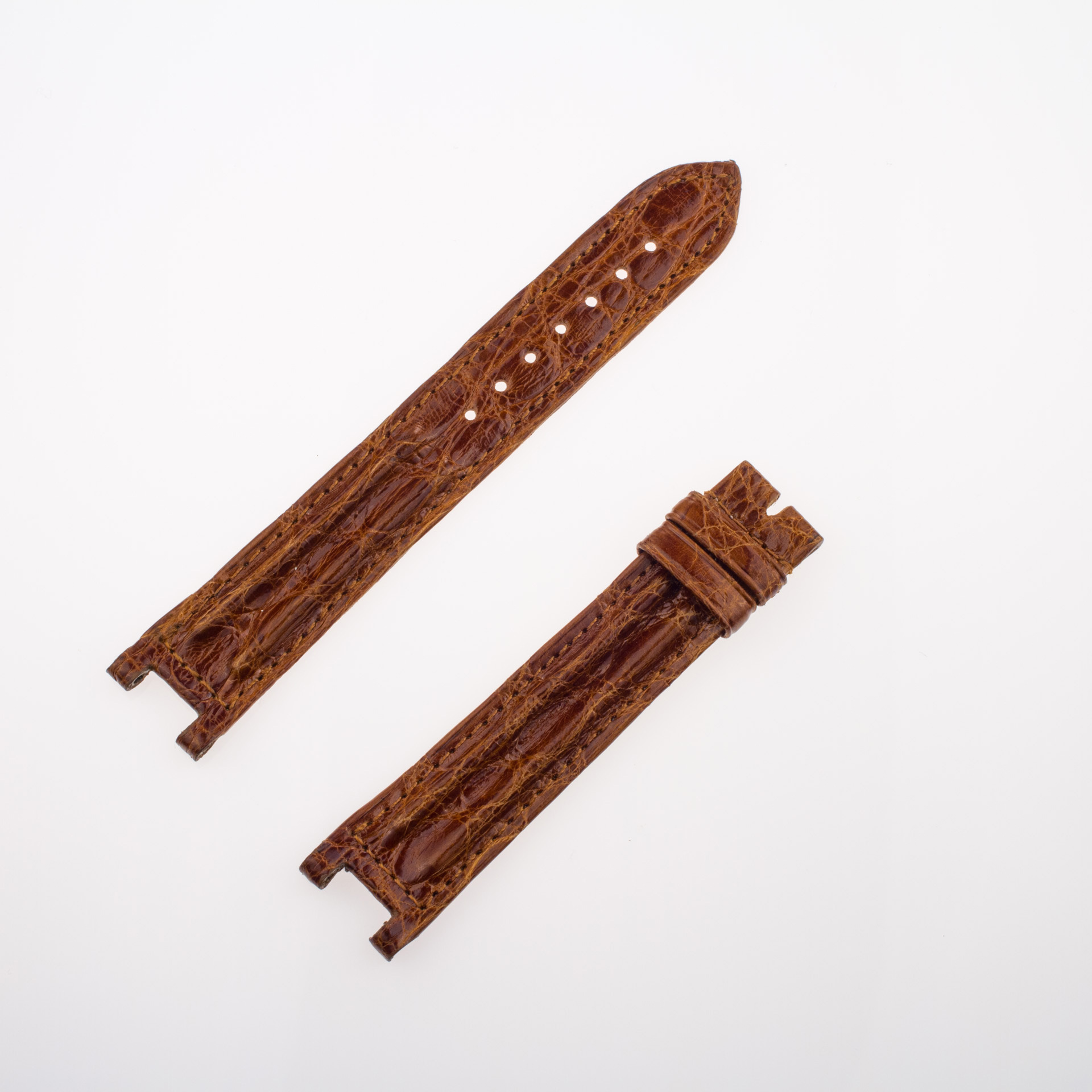 Cartier brown alligator leather strap (17 x 16mm) image 1
