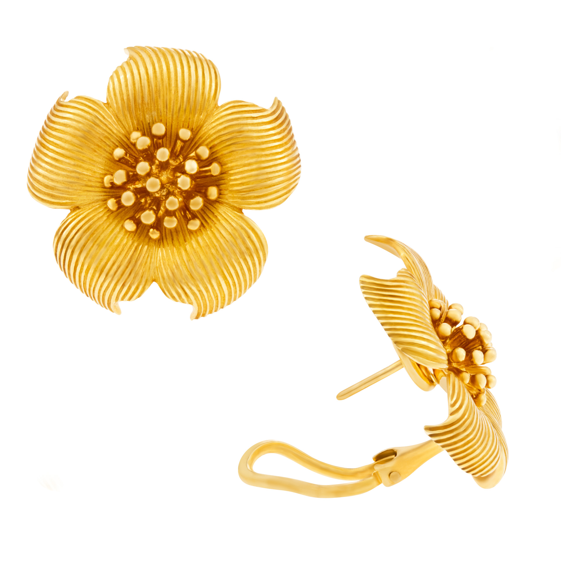 Tiffany & Co Dogwood Flower Earrings In 18k image 1