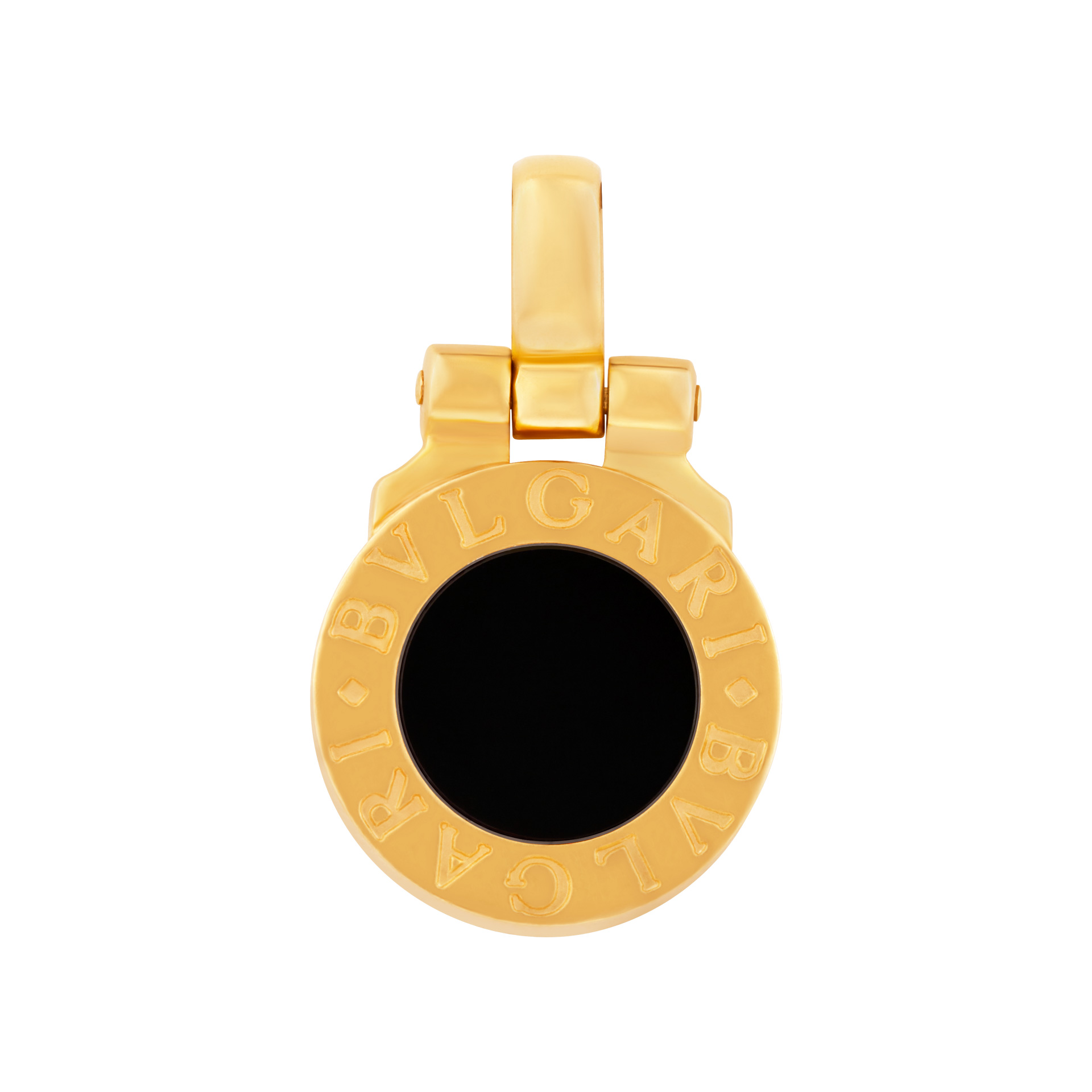 Bvlgari pendant with onyx in 18k yellow gold image 1