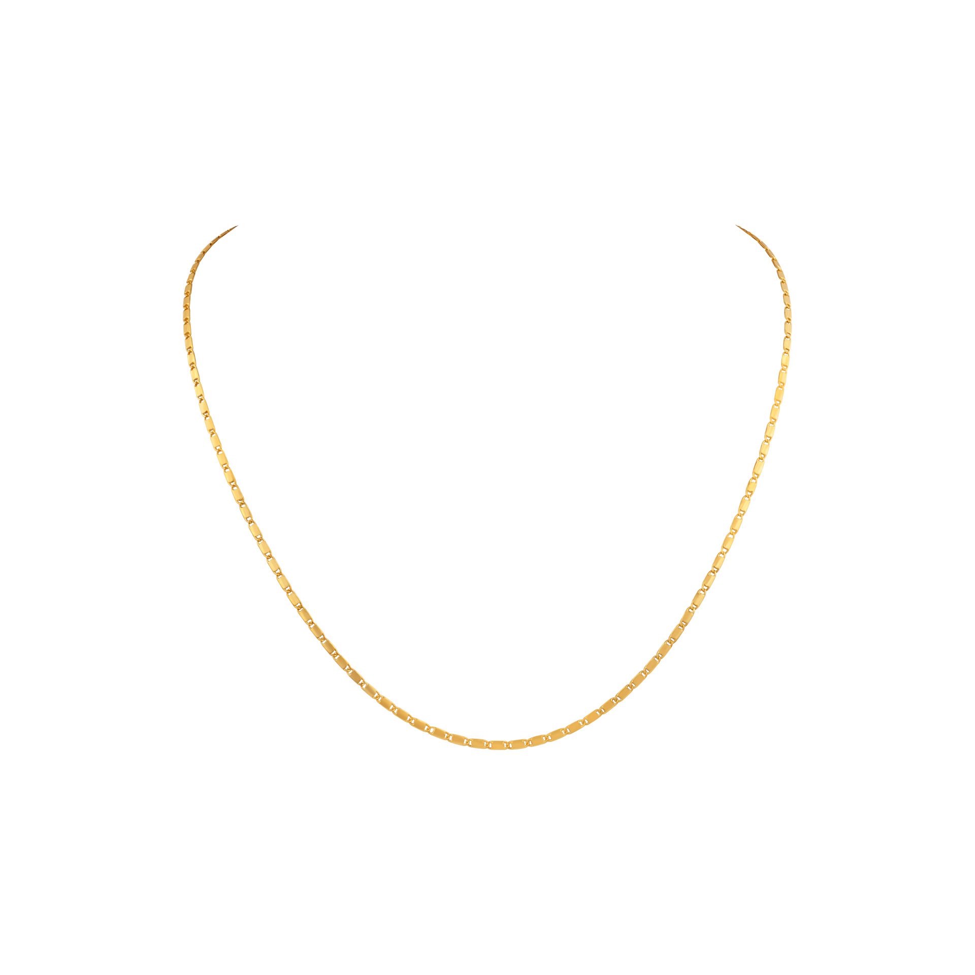 18k yellow gold small link chain. image 1