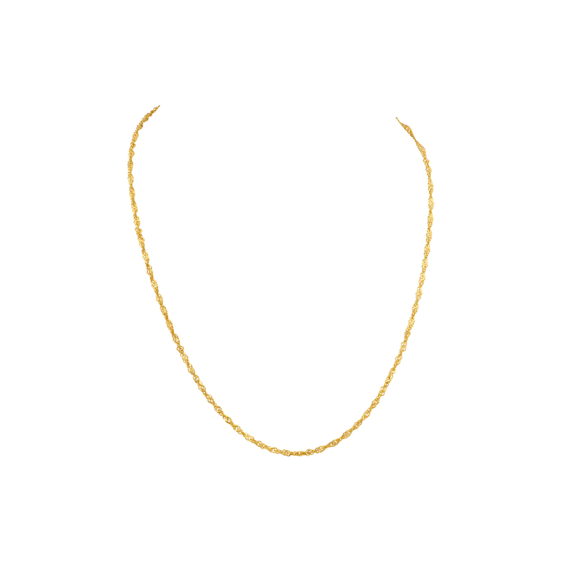 Shimmering 18k yellow gold chain. 17" long image 1