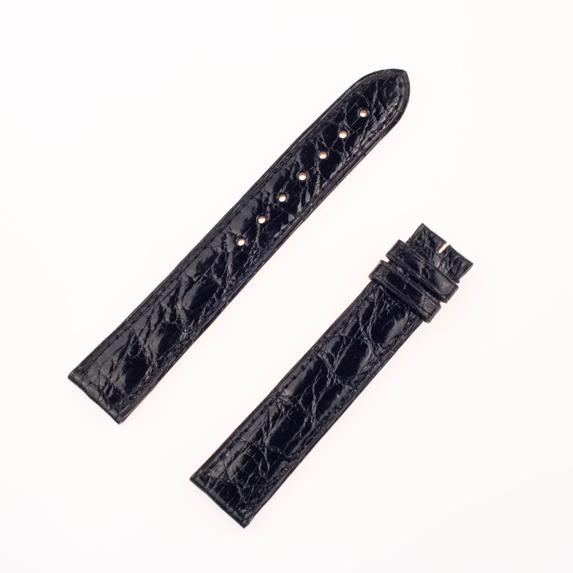 Cartier black shiny croco strap (17.5x15.5) image 1