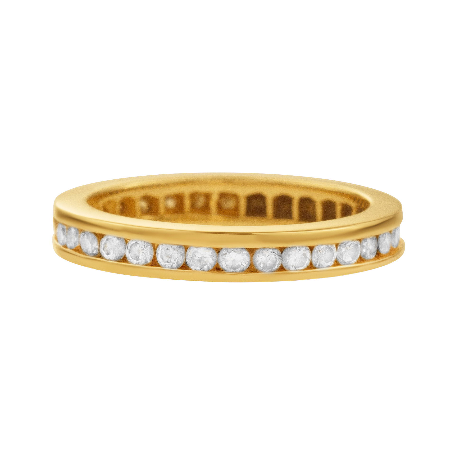 Diamond Band In 14k Yellow Gold. 0.50 carats in clean white diamonds. Size 4.25 image 1