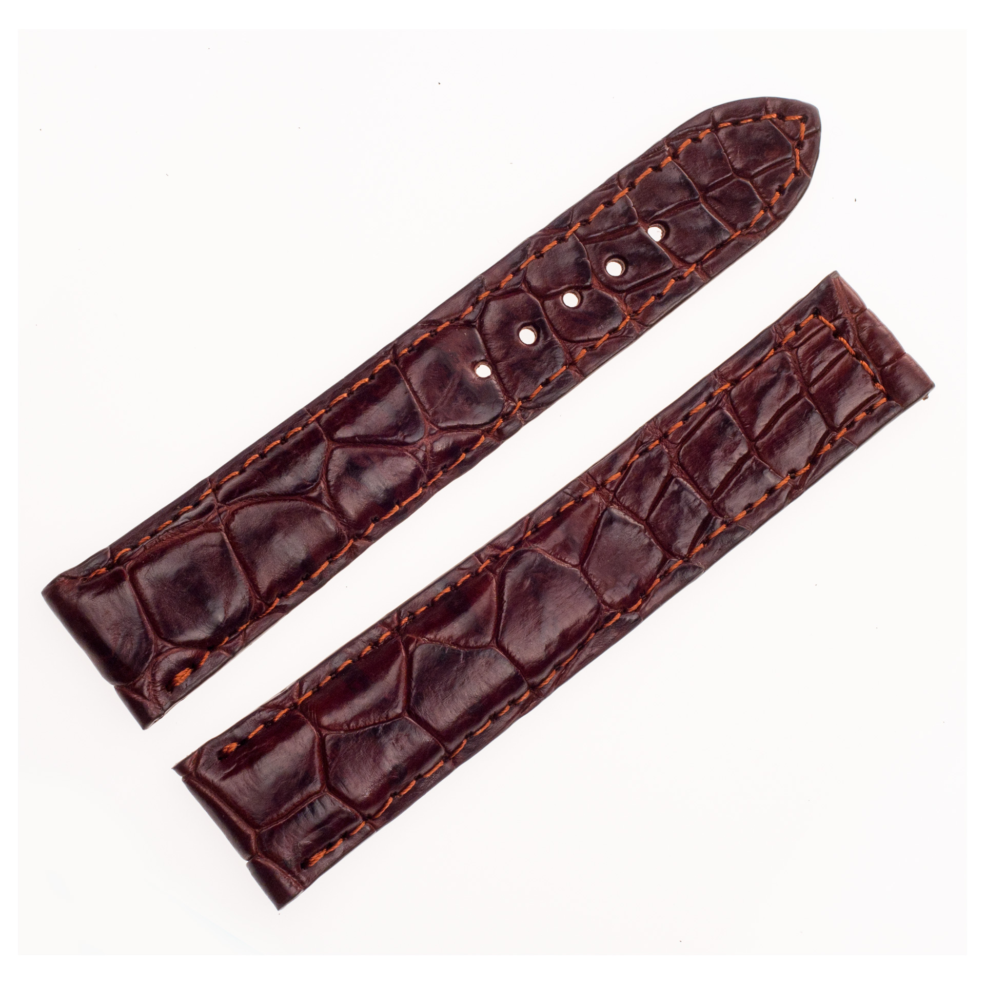 Custom alligator strap for Omega (20x18). With a length of 4.25" long piece and 4" short piece. image 1