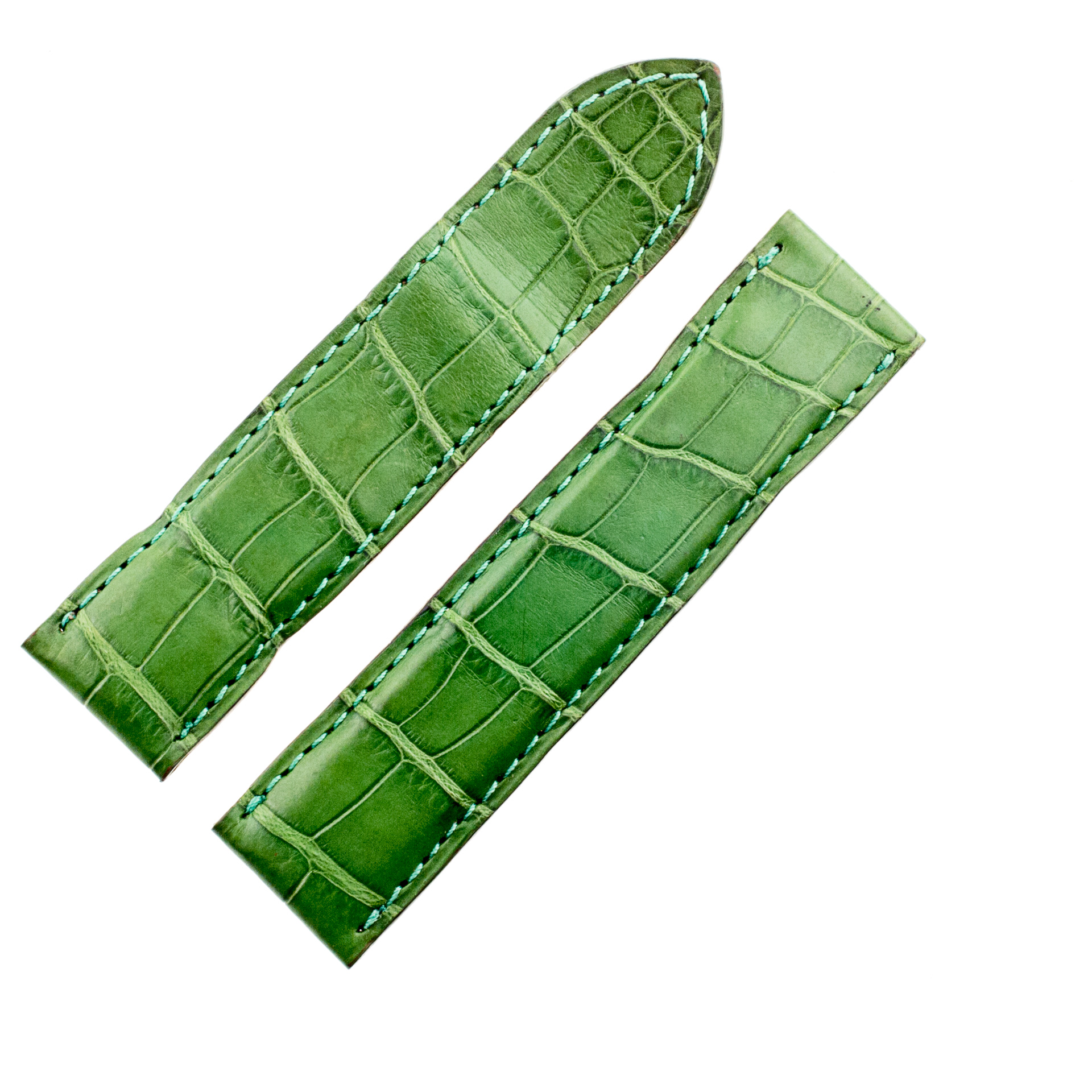Cartier light green alligator leather strap (18mm x 17.5mm) image 1