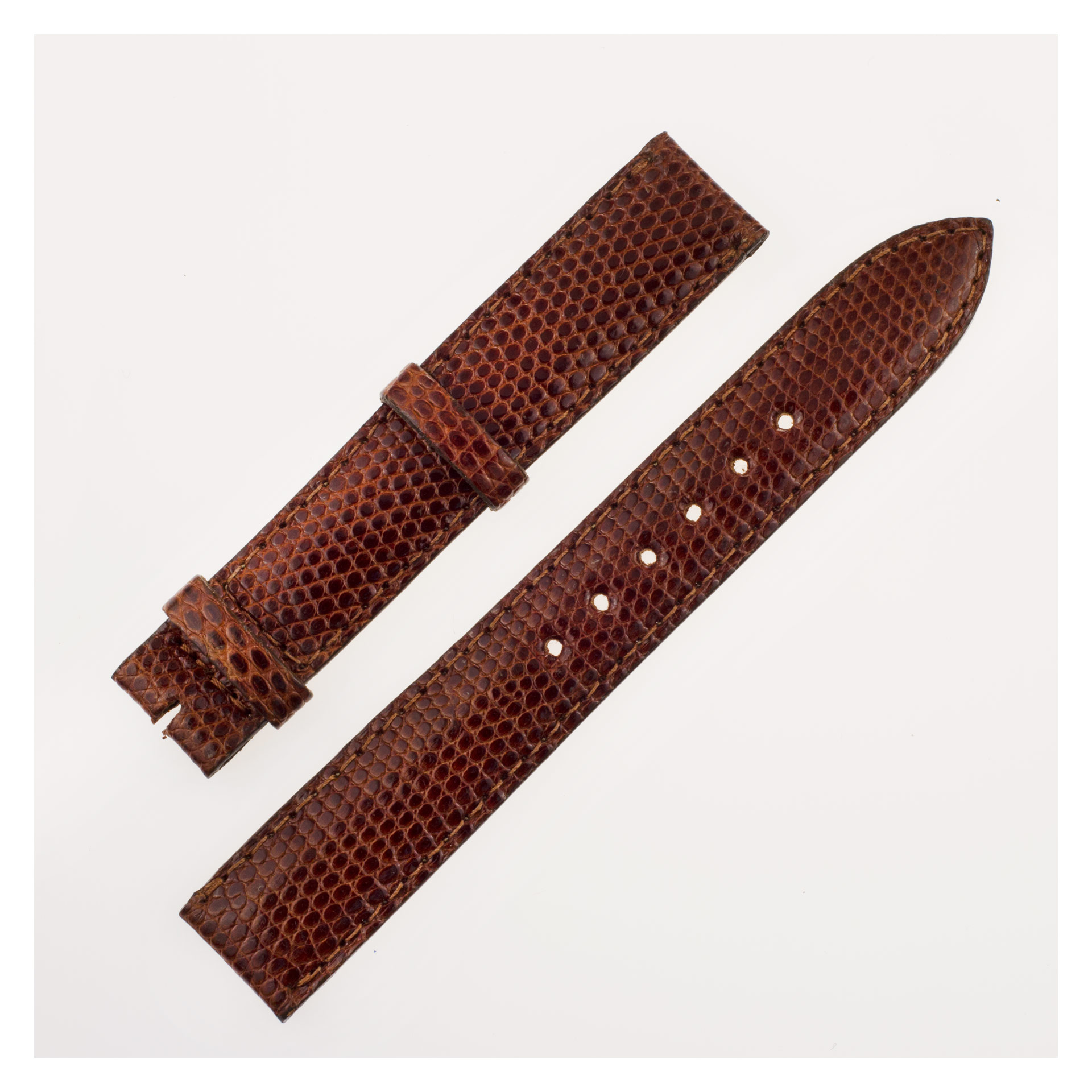 Cartier brown lizard strap (15mm x 14mm) image 1