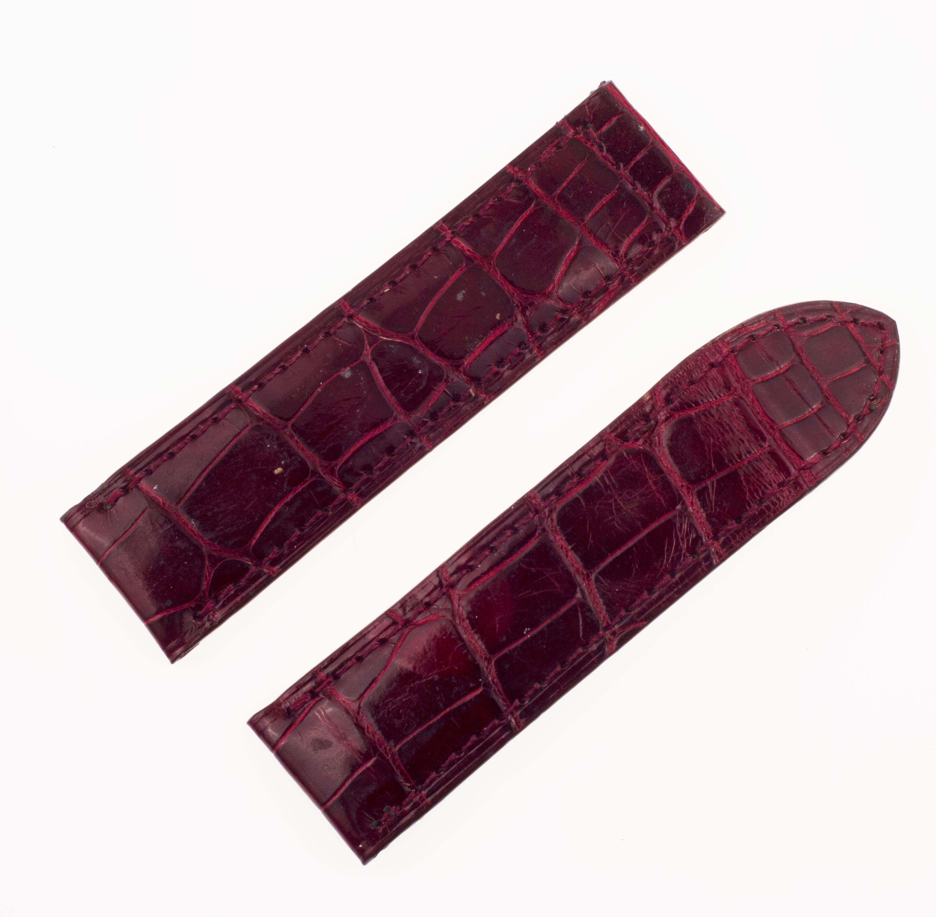 Cartier burgundy/bourdeaux alligator strap (18mm x 18mm) image 1