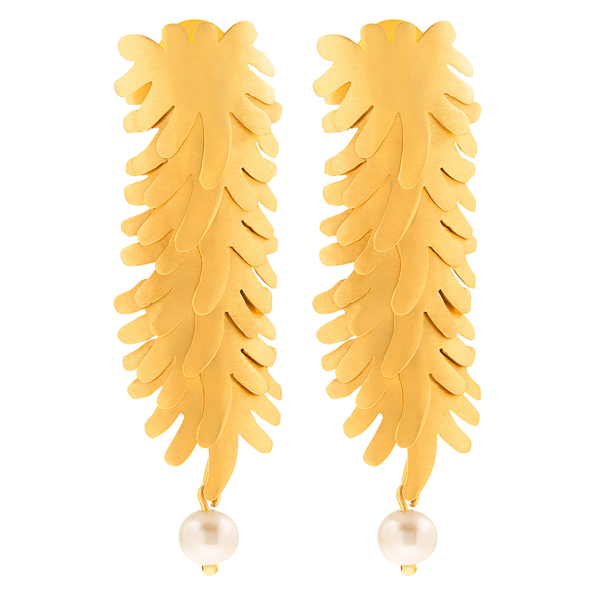 Earrings In 18k & Pearls image 1