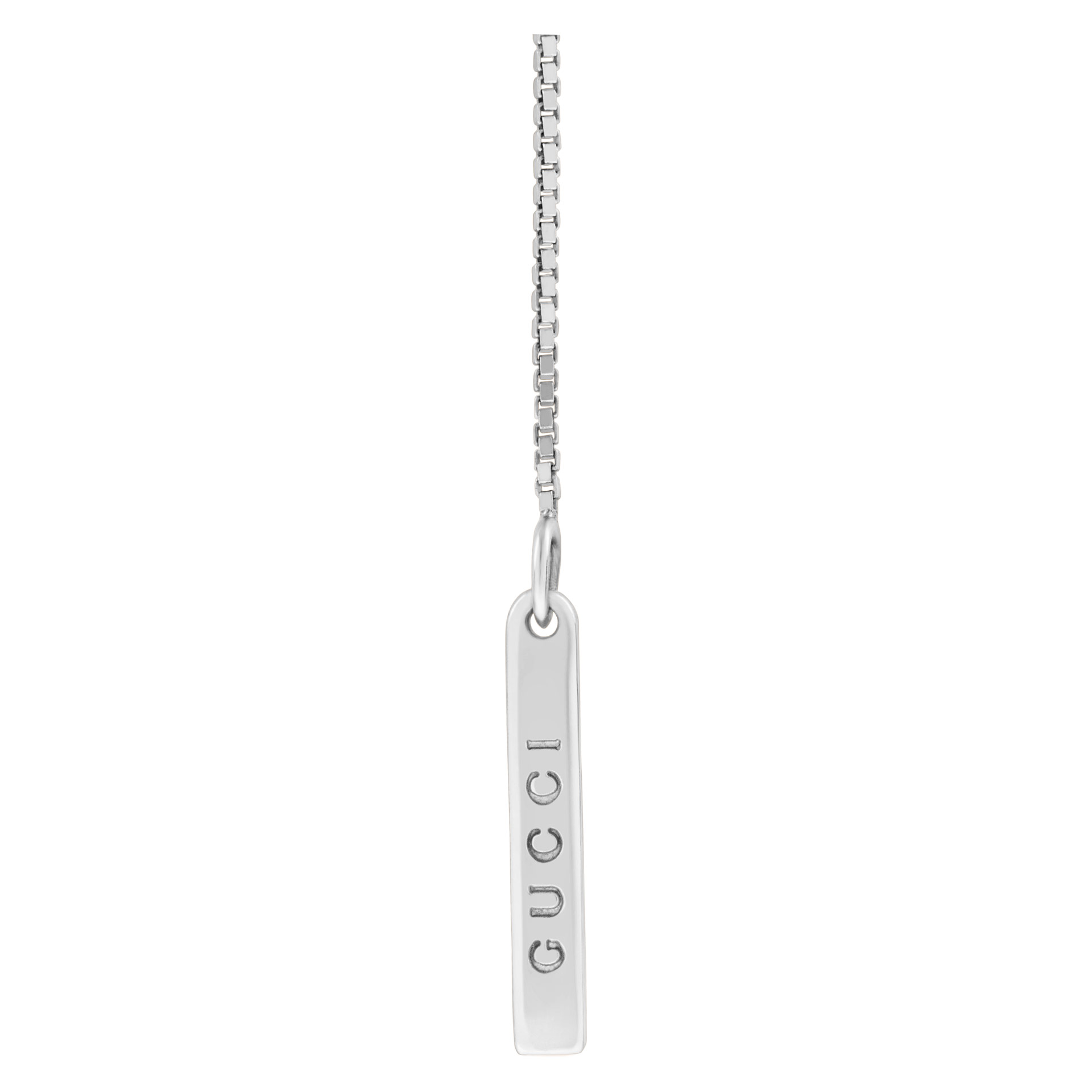 Gucci line 18k white gold necklace image 1