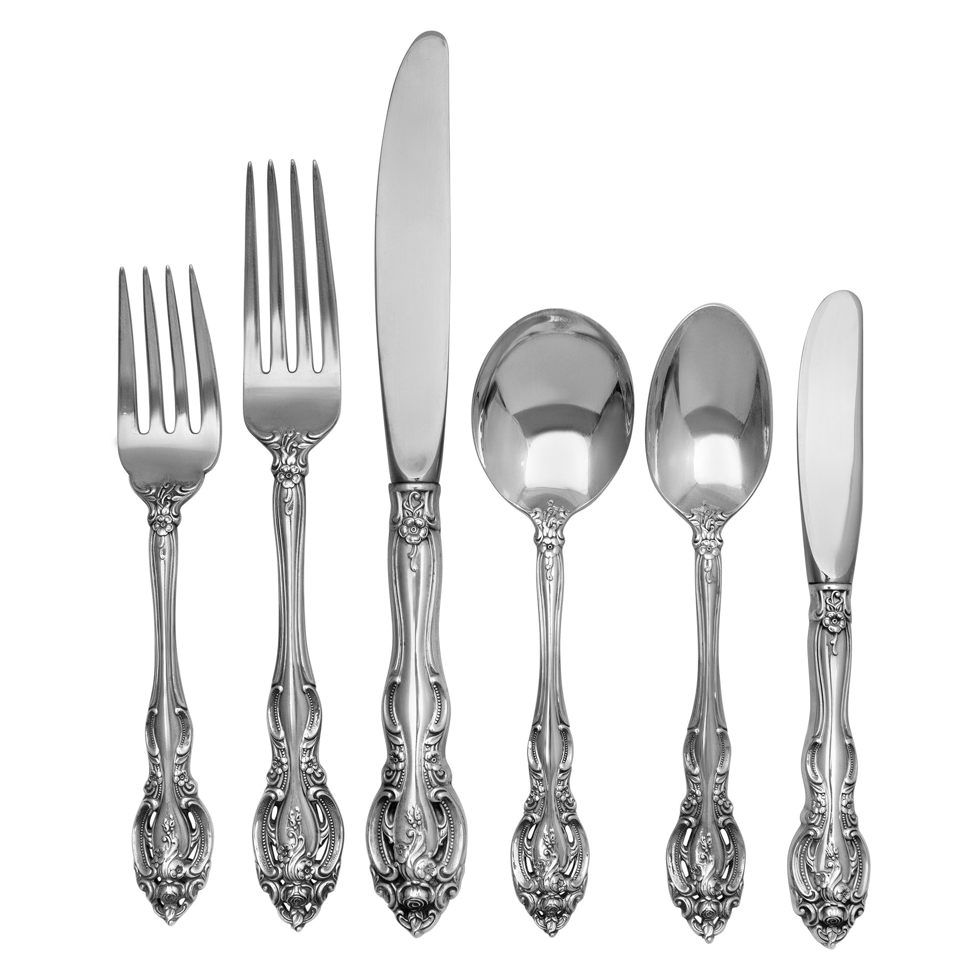 La Scala Dinner Fork Gorham Sterling Flatware 7 1/2 in 