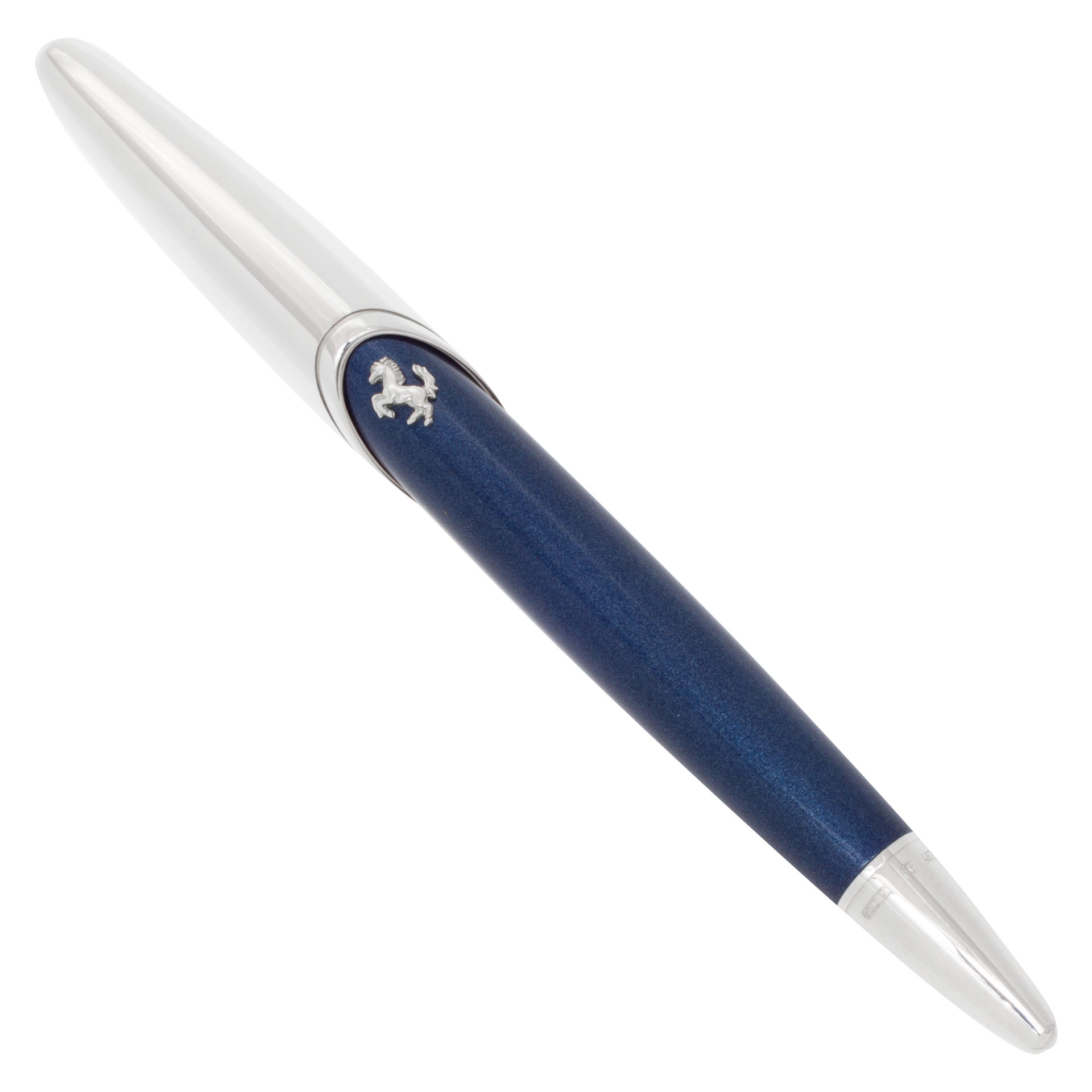 Ferrari Montegrappa limited edition rollerball pen in sterling silver and lacquer mira beau blue image 1
