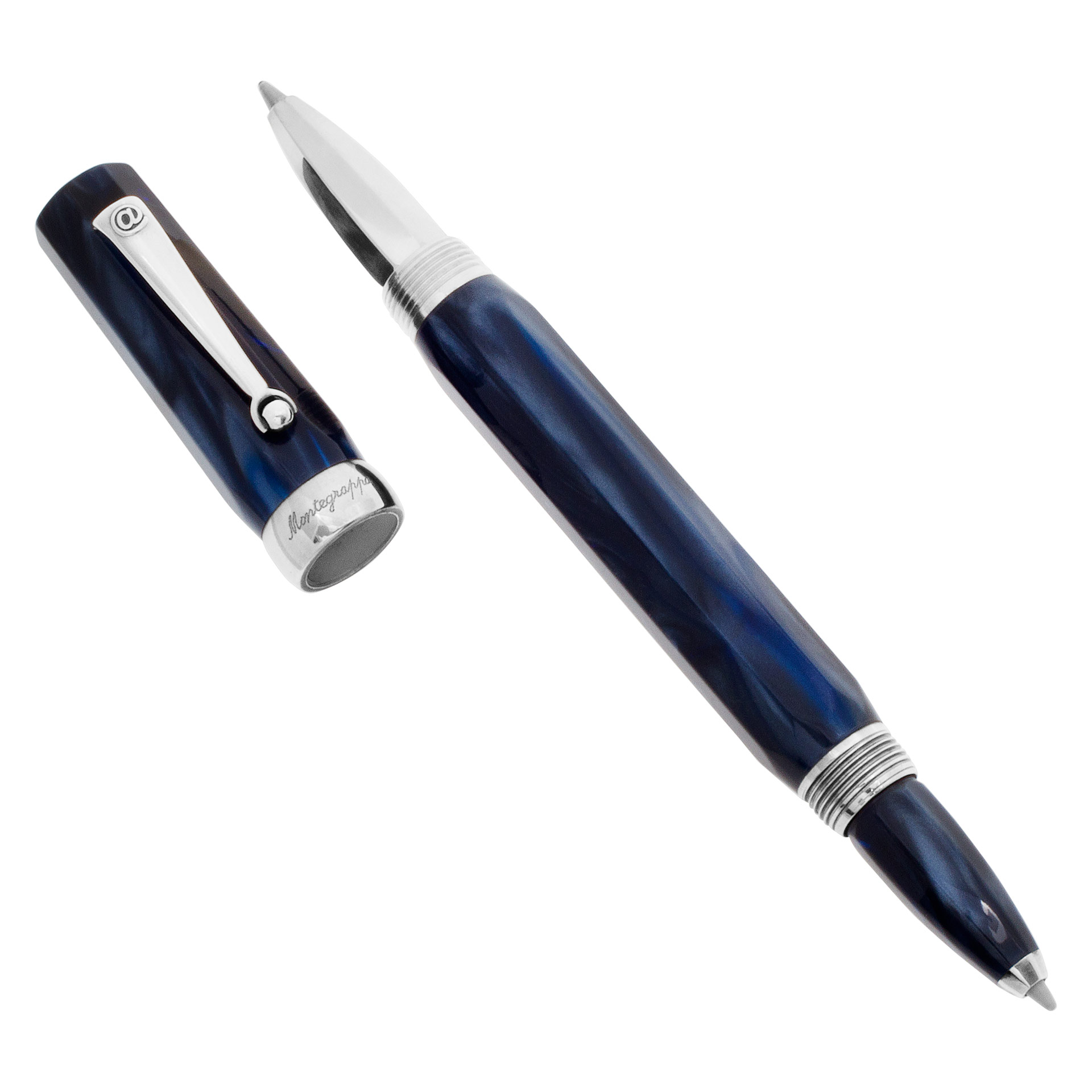 Montegrappa micra palm ballpoint pen in blue resin image 1