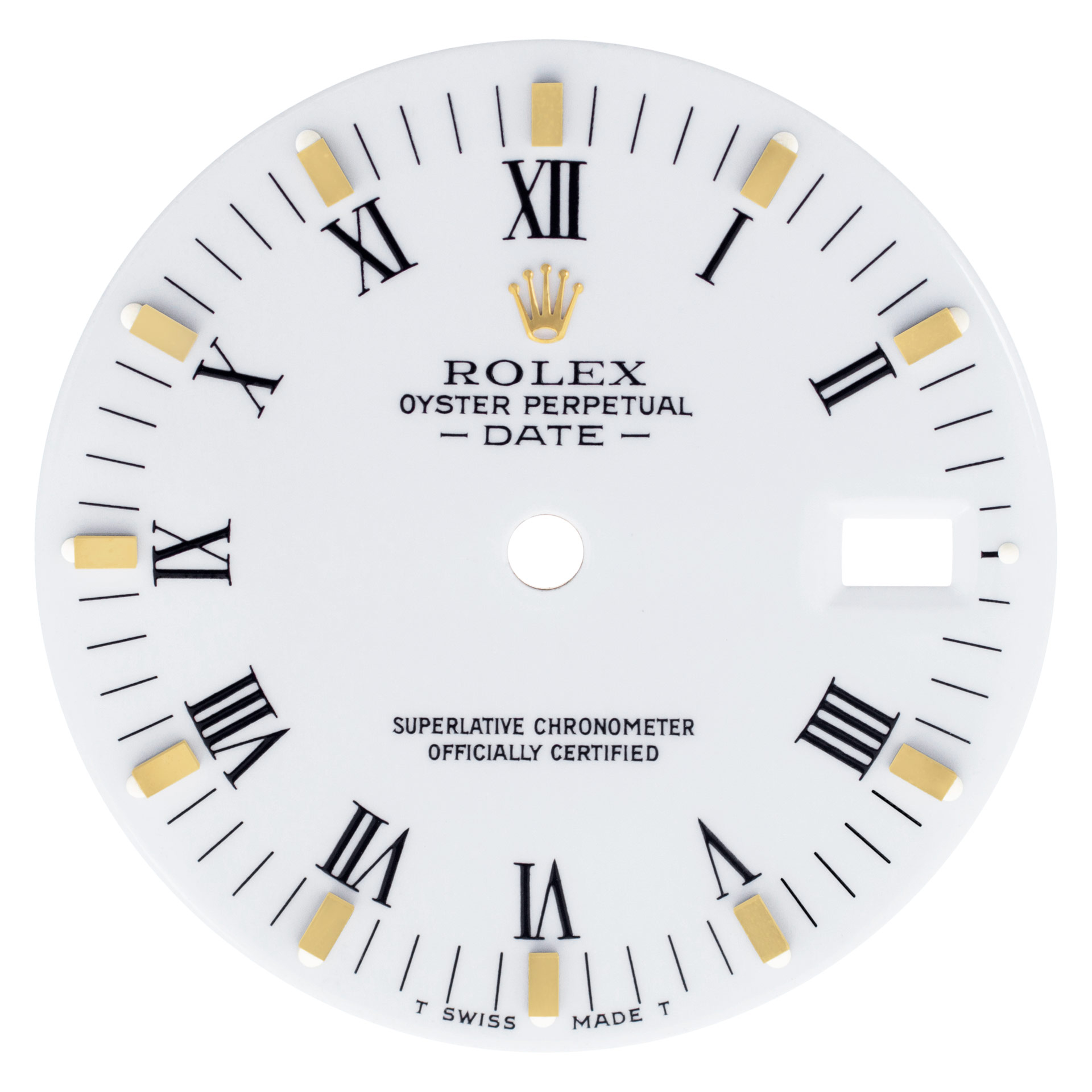 Rolex Date white roman numeral dial image 1