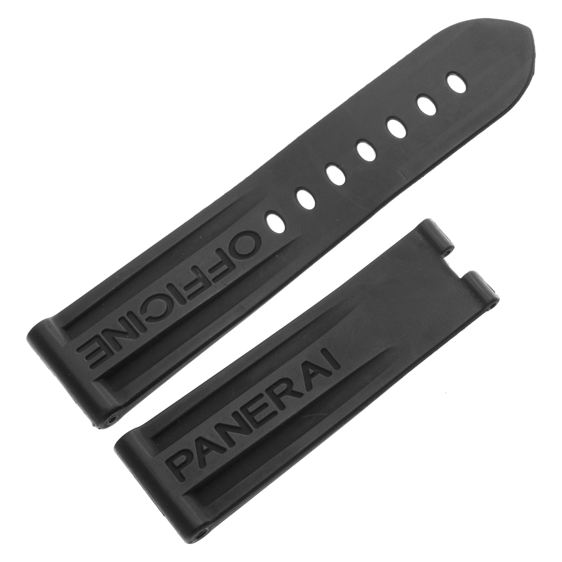 Panerai Officine black rubber strap (24mm x 20mm) image 1