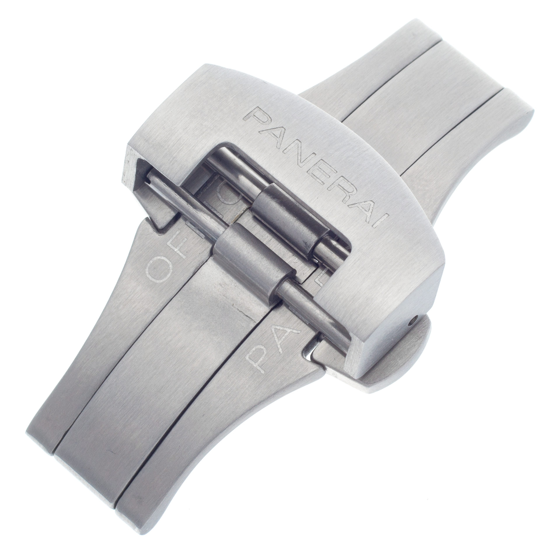 Panerai stainless steel deployment buckle complete with steel bar (22mm). image 1