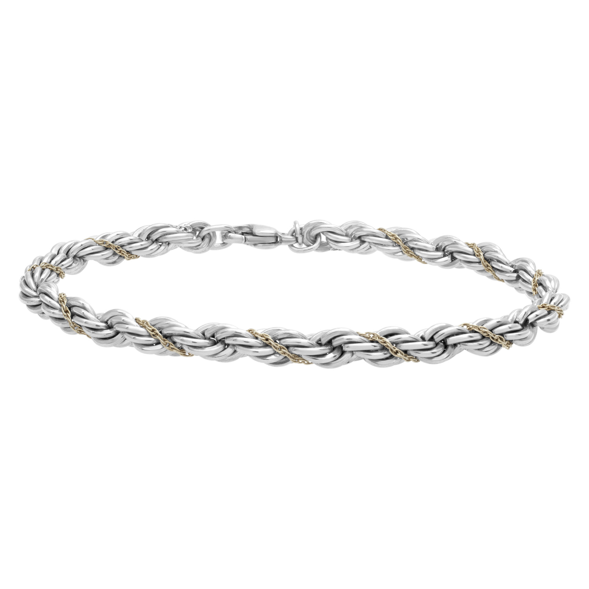 Tiffany & Co. twisted rope bracelet in 18k & sterling silver image 1