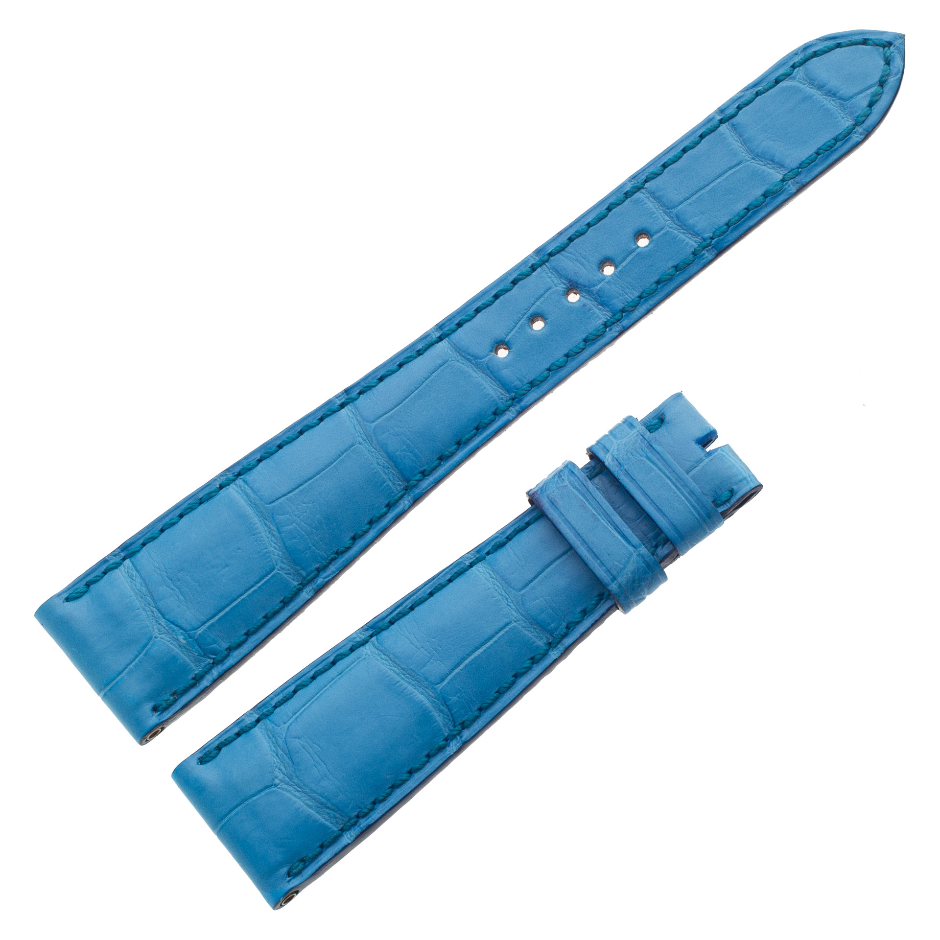 Roger Dubuis blue alligator strap at 19mm x 13mm image 1