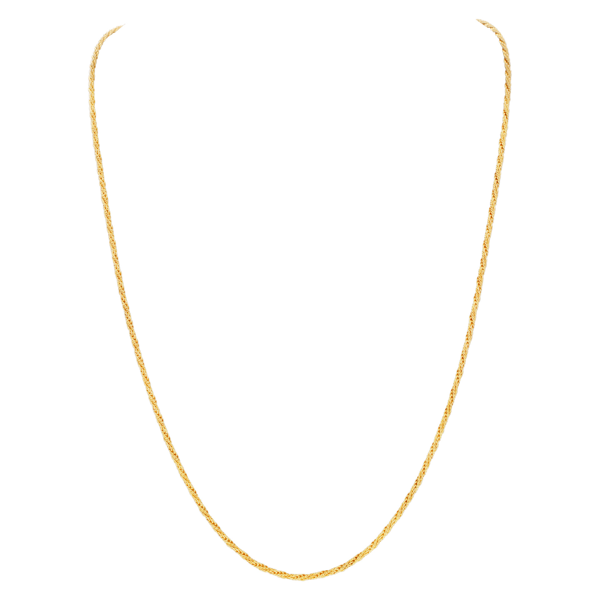 Rope style necklace in 18k yellow gold image 1