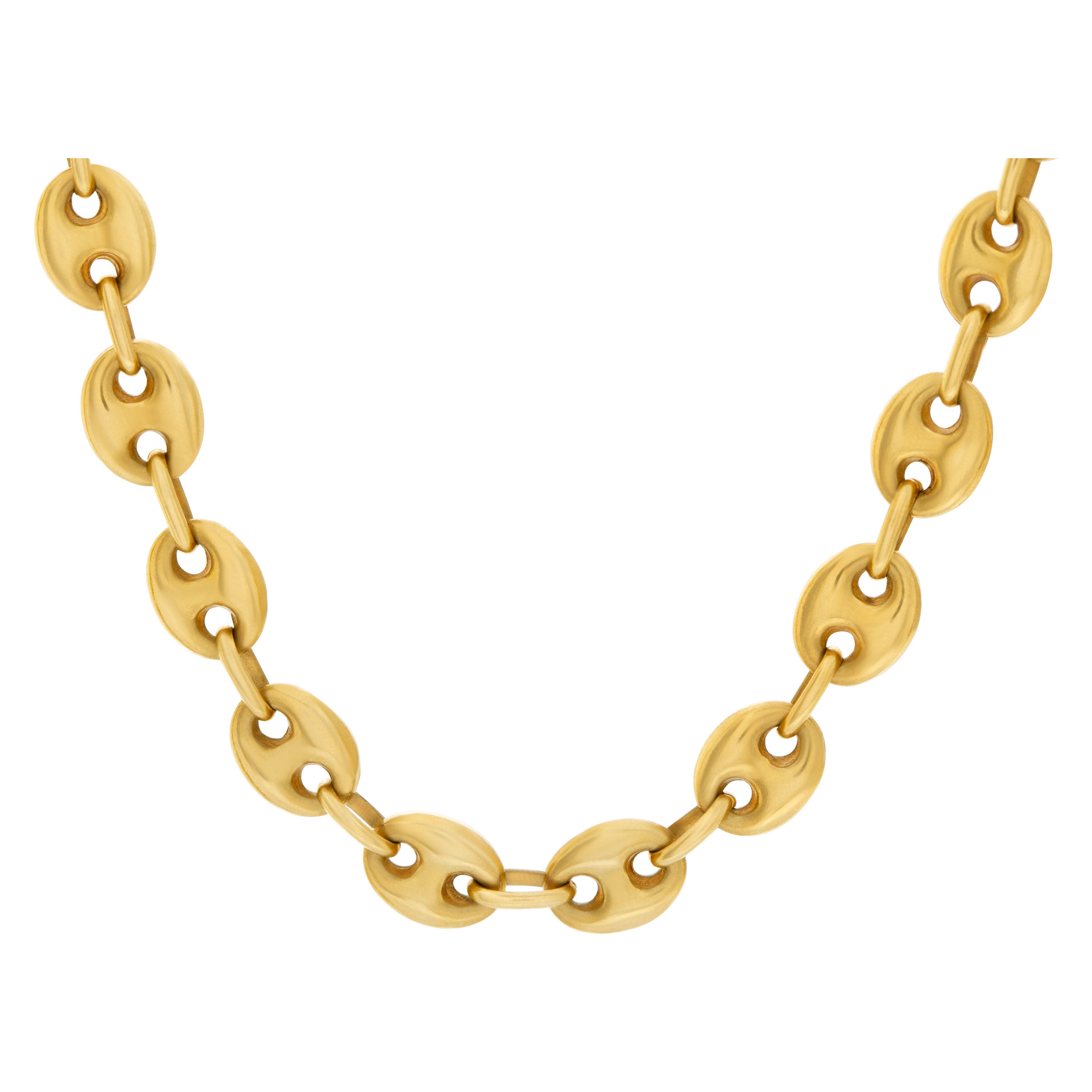 Nautical link necklace in 18k yellow gold image 1