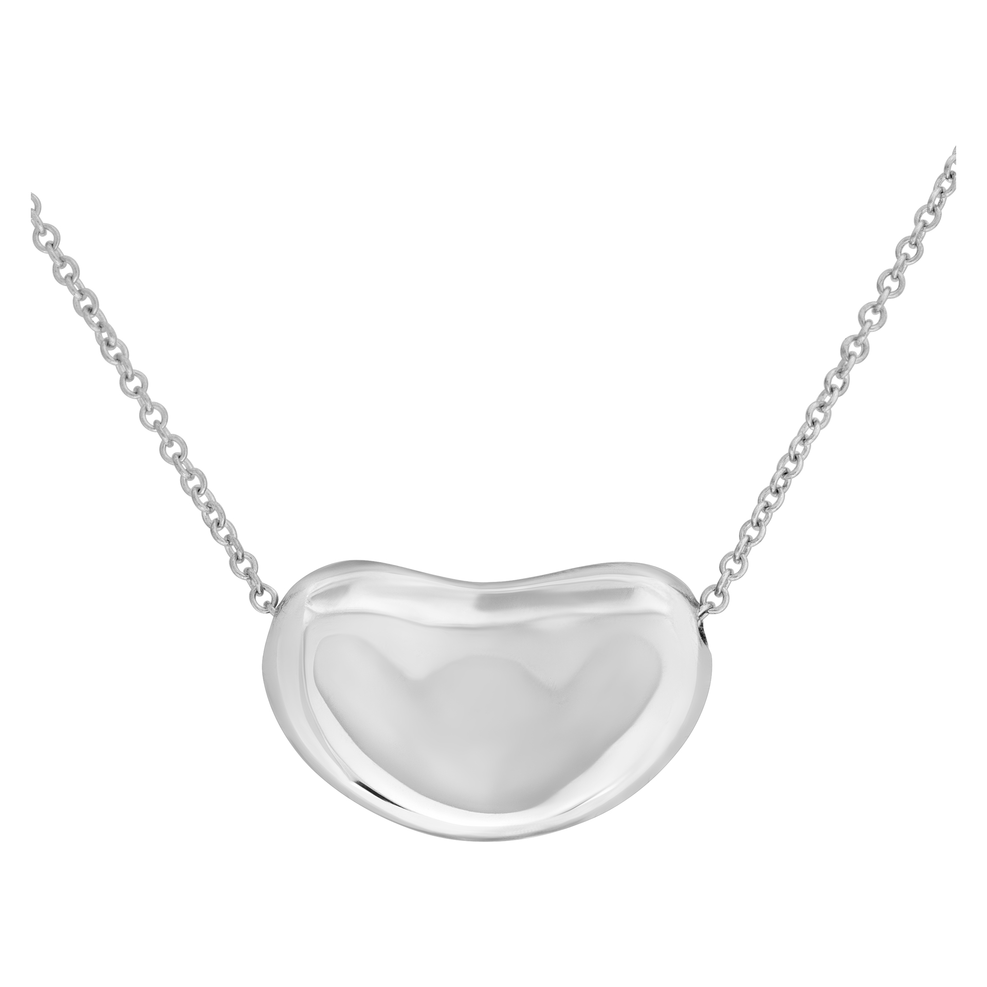 Tiffany & Co. 'Elsa Peretti' Bean Pendant necklace in sterling silver image 1