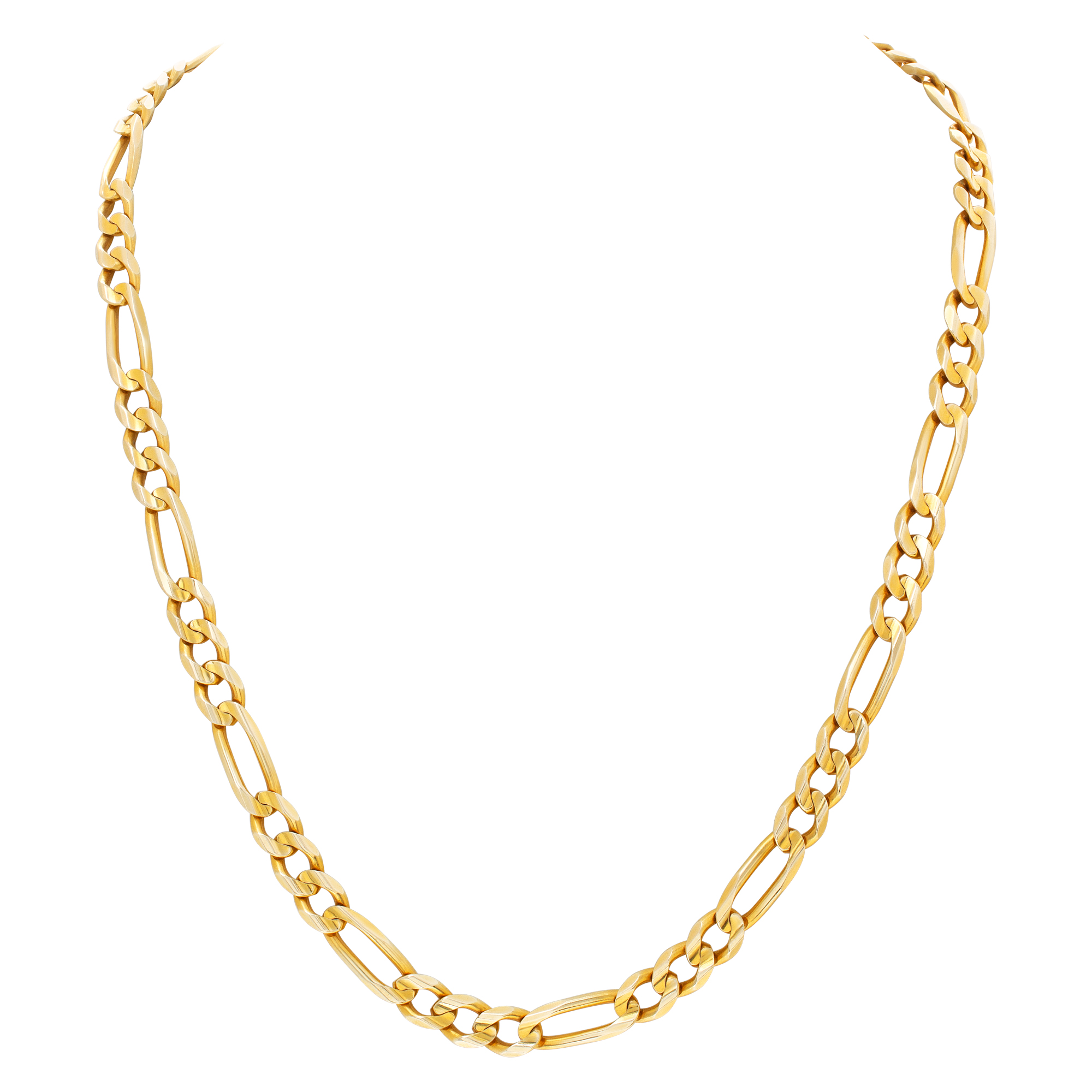 Figaro link necklace in 14k, 20" image 1