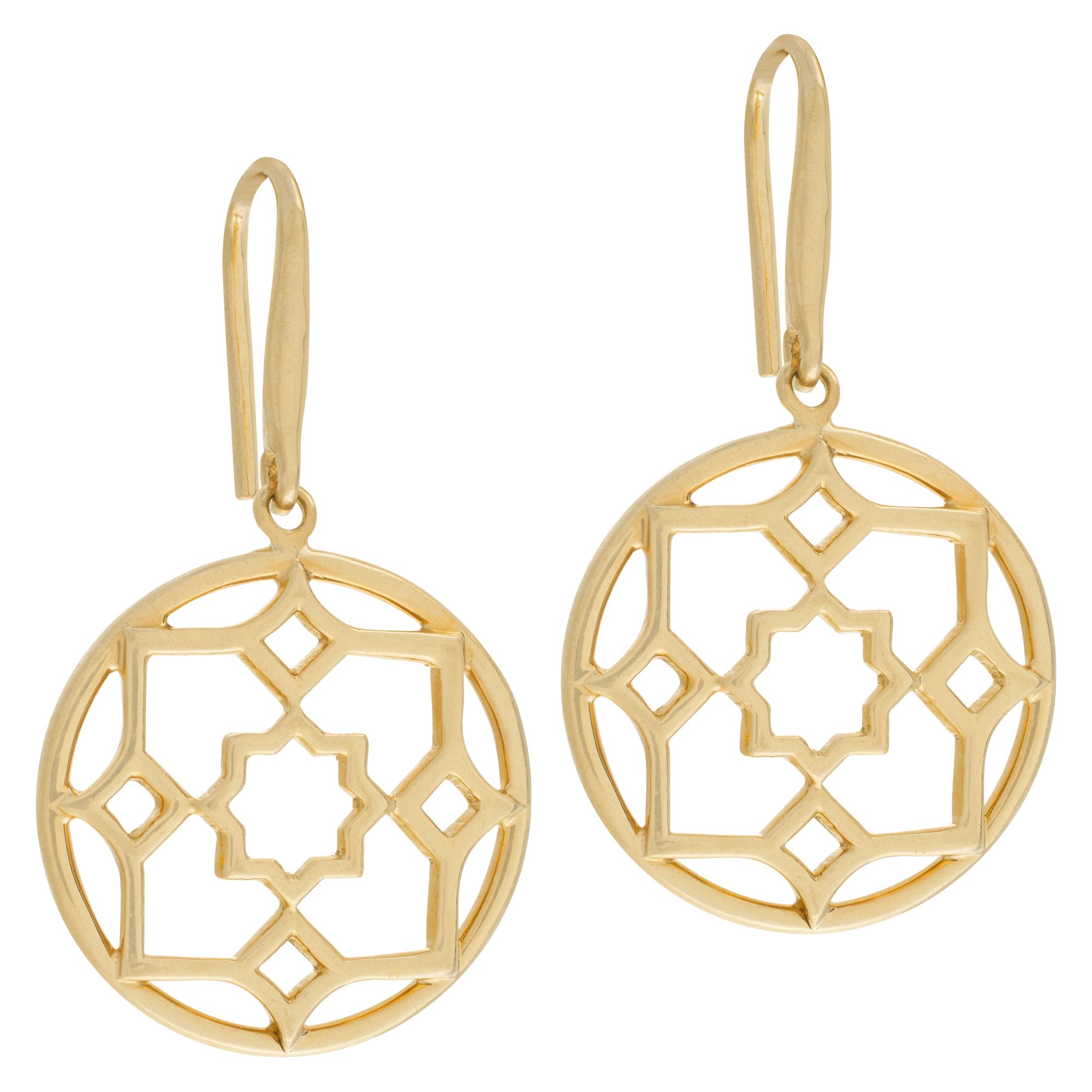 Tiffany & Co., Paloma Picasso "Zellige" collection, 18k dangling medallion earring image 1