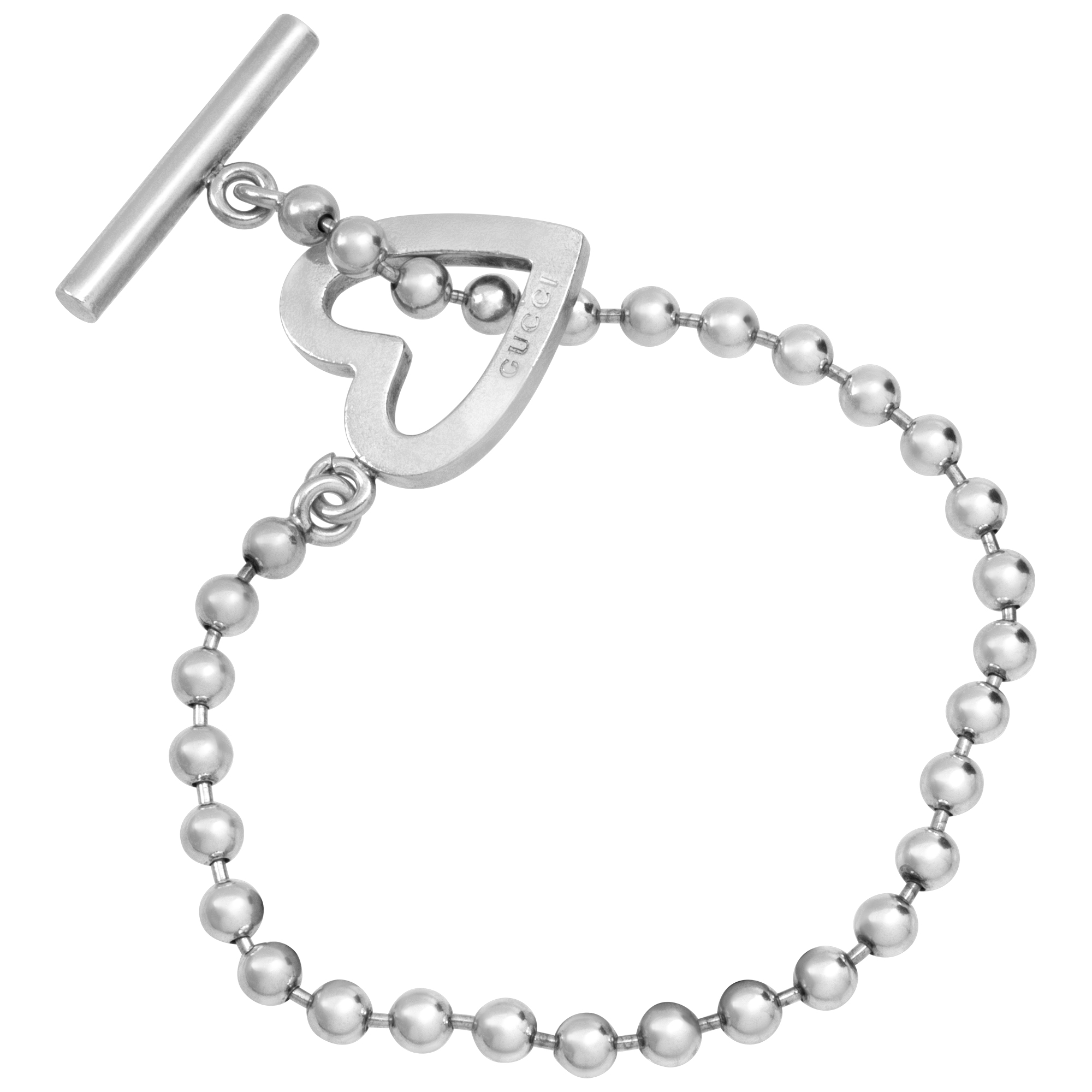Toggle heart Gucci bracelet in sterling silver image 1