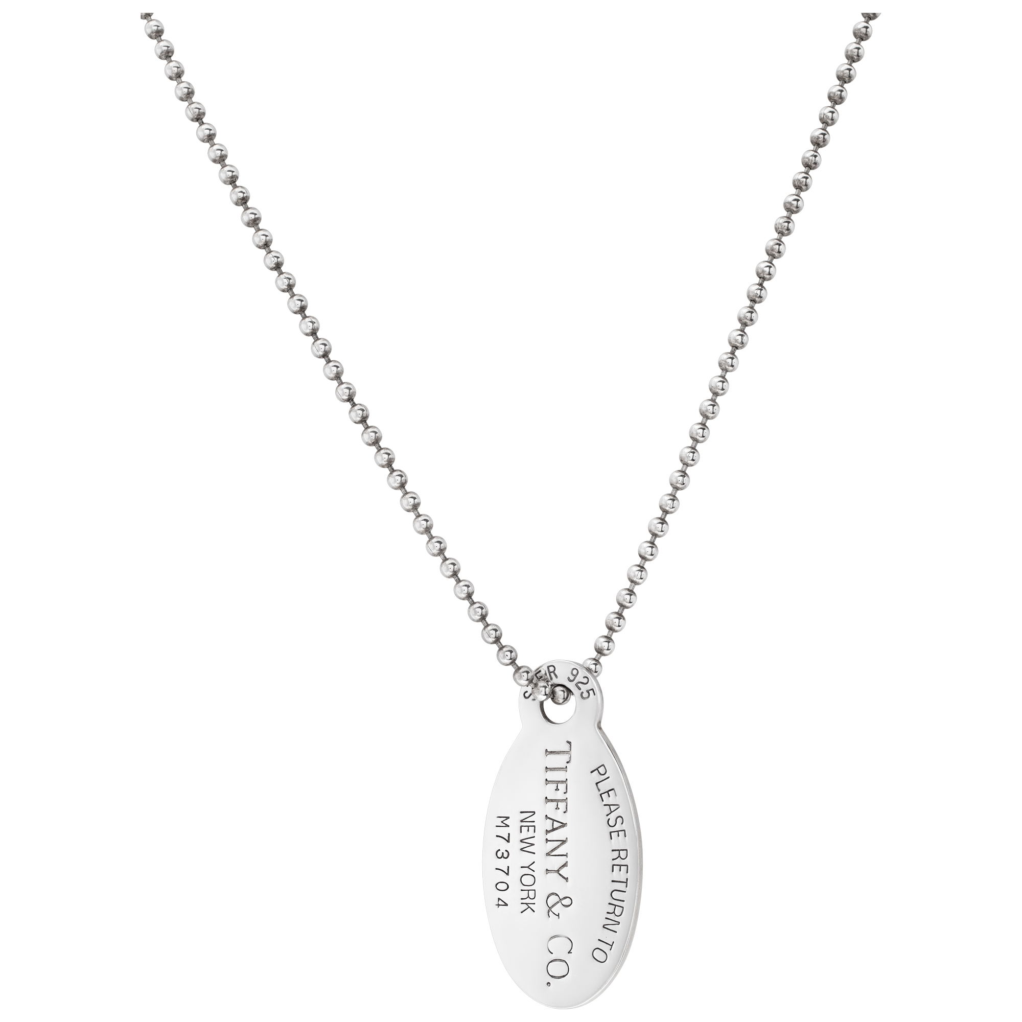 Tiffany & Co. sterling silver "Return To Tiffany" chain and pendant image 1