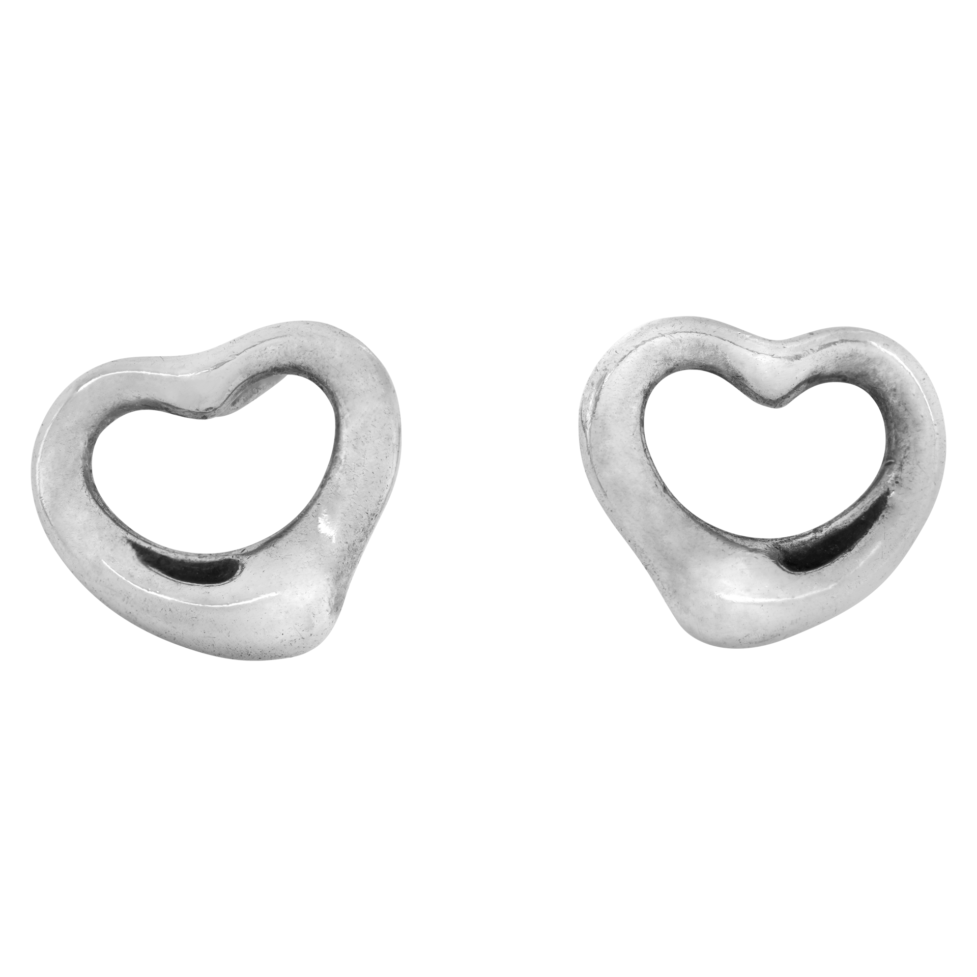 Tiffany & Co. Elsa Perreti Open Heart earrings in sterling silver image 1