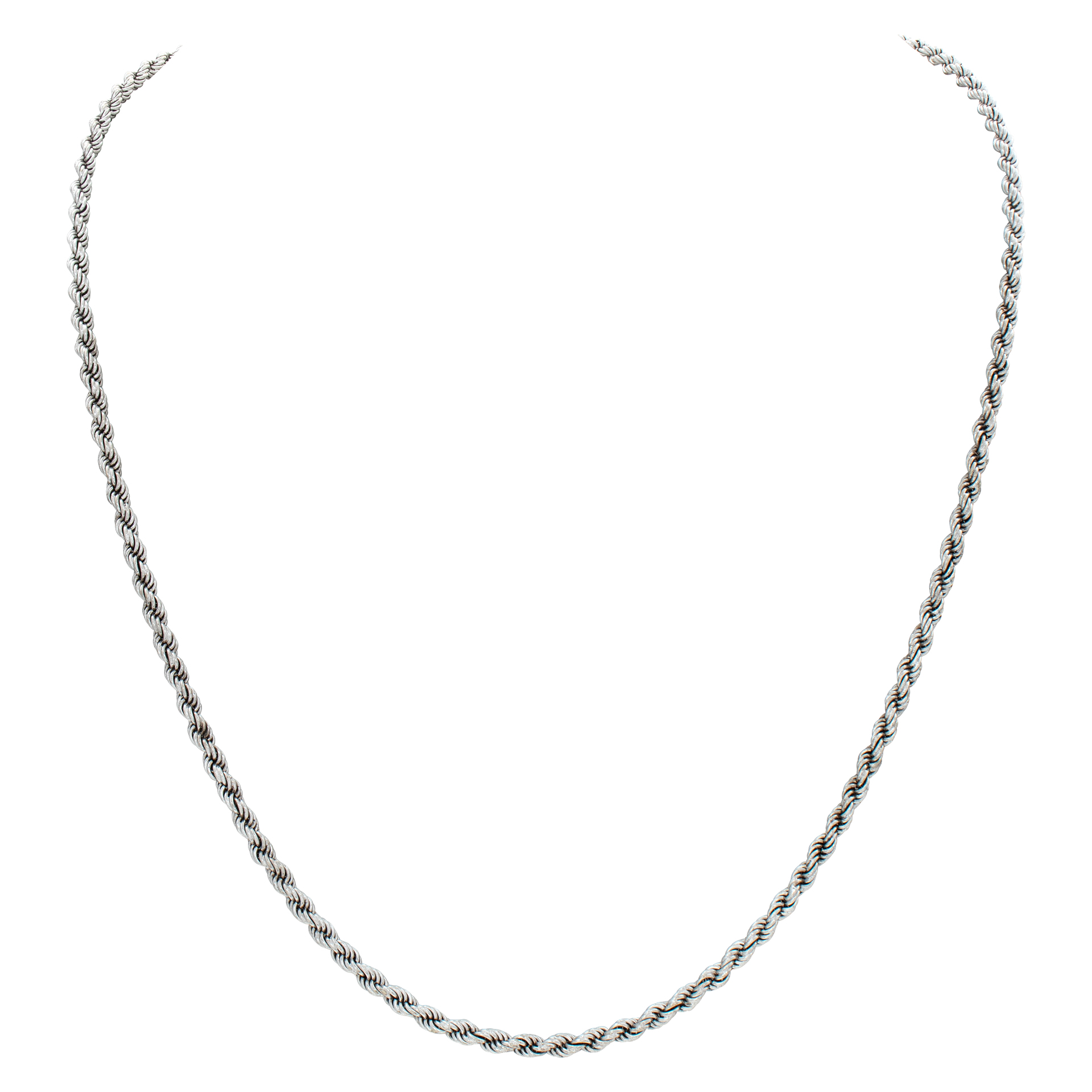 18k white gold necklace image 1
